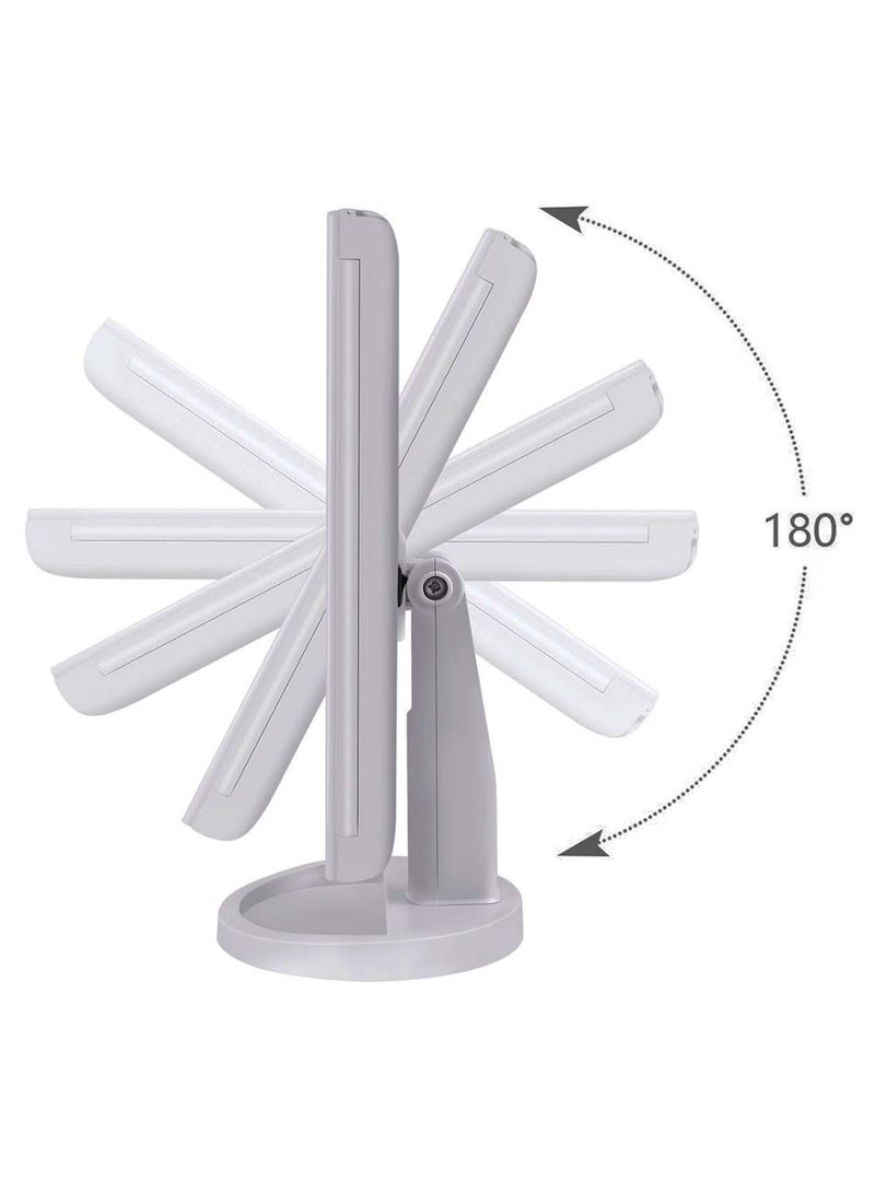 16-LED Vanity Makeup Mirror White/Clear - Image 2