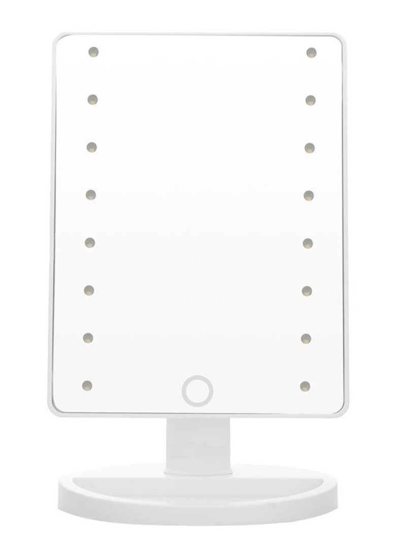 16-LED Vanity Makeup Mirror White/Clear - Image 1