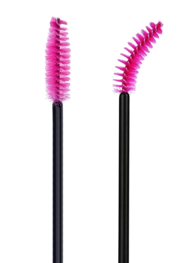 طقم فرش لوضع ماسكارا الرموش للاستخدام مرة واحدة مكون من 100 قطعة أسود/وردي - Image 2