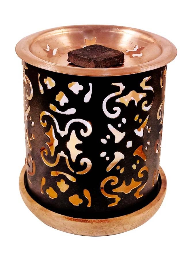 Incense Exotic Burner Holder Brown/Rose Gold 8x8x8centimeter