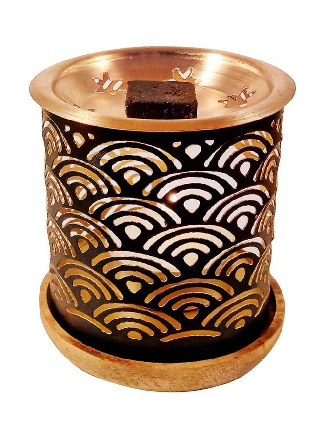 Incense Exotic Burner Holder Brown/Rose Gold 8x8x8centimeter
