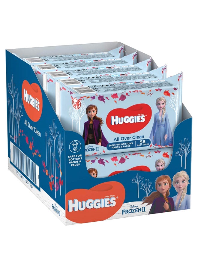هجيز مناديل مبللة أول أوفر كلين للأطفال من 10 عبوات ‎x‎ ‏56 منديلاً، 560 قطعة