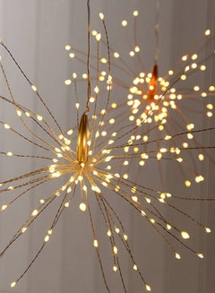 بيوينتي شجرة مضيئة بمصابيح LED بتصميم زهور بني/أصفر  - Image 3