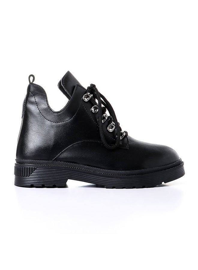 Levent Casual Leather Ankle Boot Black - Image 1