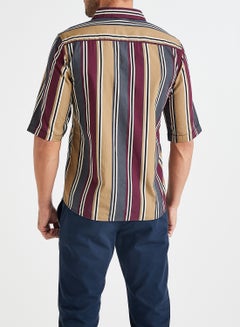 Brooklyn Supply Co. Striped 3/4th Sleeve Shirt Multicolour  - Image 3