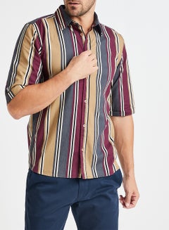 Brooklyn Supply Co. Striped 3/4th Sleeve Shirt Multicolour  - Image 1