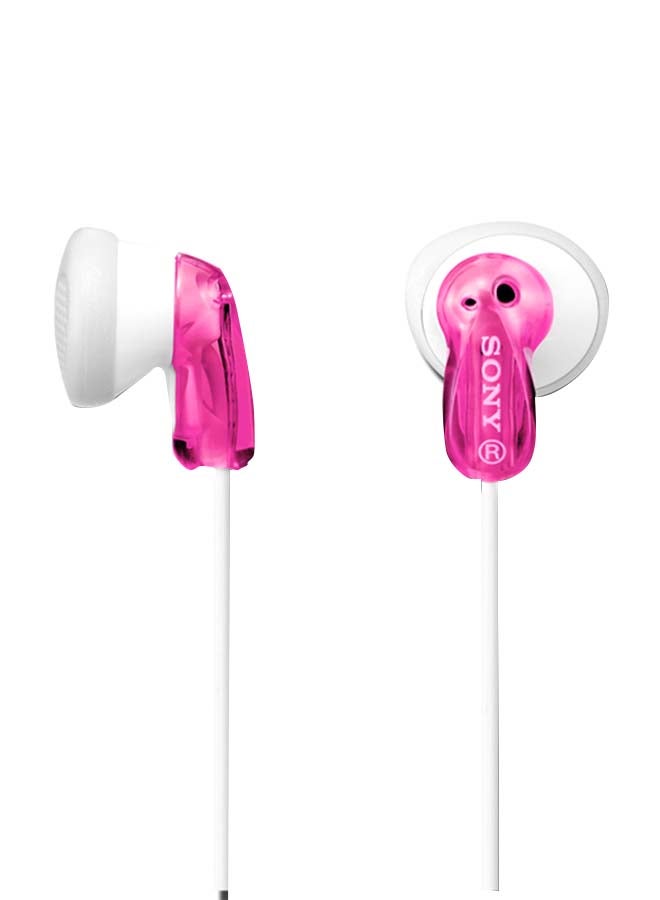 Sony MDR-E9 Heavy Bass in-ear Wired Headphones Pink/White - Image 1