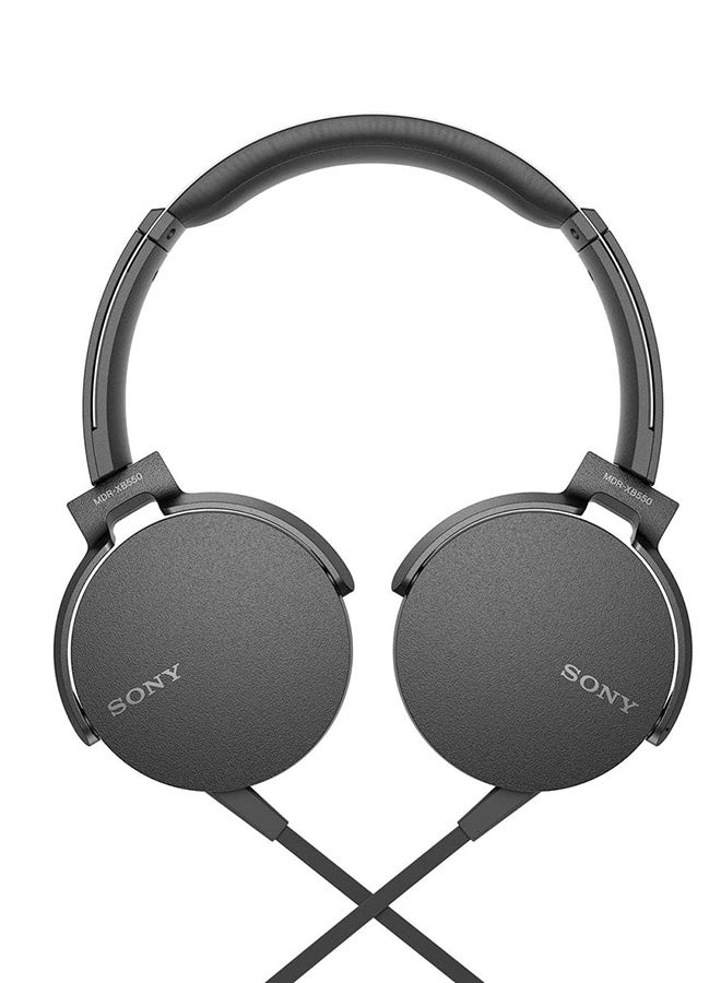 Sony - MDR-XB550AP Extra Bass On-Ear Wired Headphones Black - Image 1