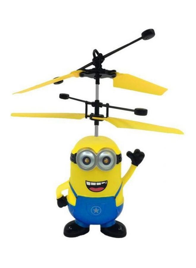 لعبة طائرة درون مروحية بتصميم شخصية منيون مزودة بجهاز تحكم عن بعد متعدد الألوان