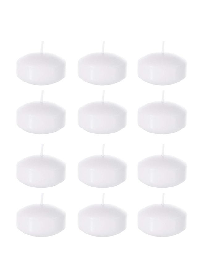 Mega Candles 12-Piece Unscented Floating Candles Set CGA063-W (12) 2inch  - Image 1