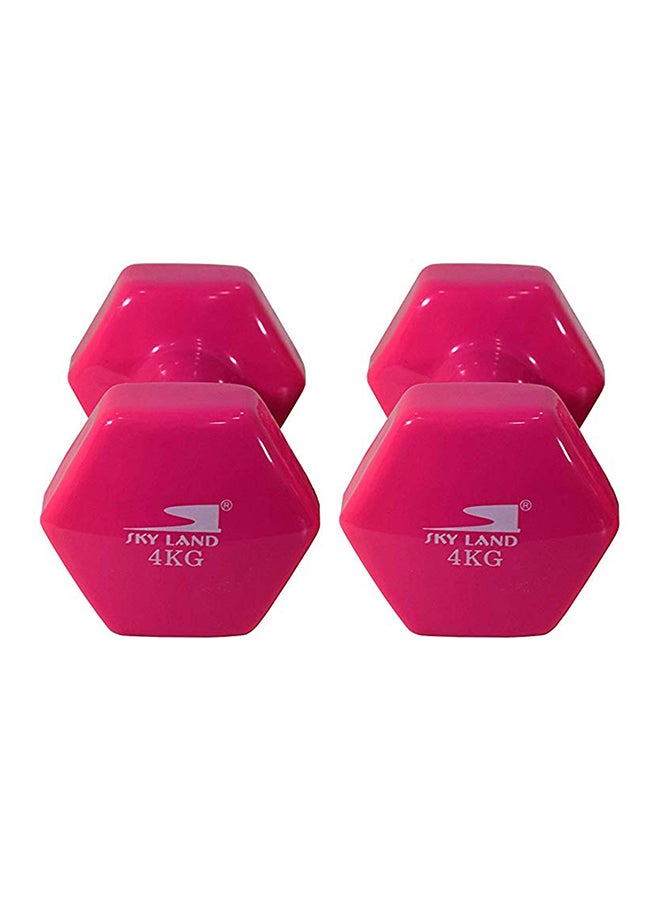 2-Piece Adult Deluxe Vinyl Dumbbells Set 4kg - v1583151046/N34409449A_1