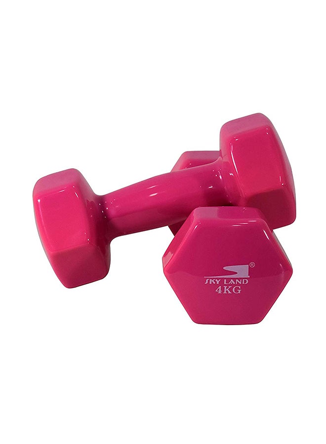 Sky Land 2-Piece Adult Deluxe Vinyl Dumbbells Set 4kg - Image 3
