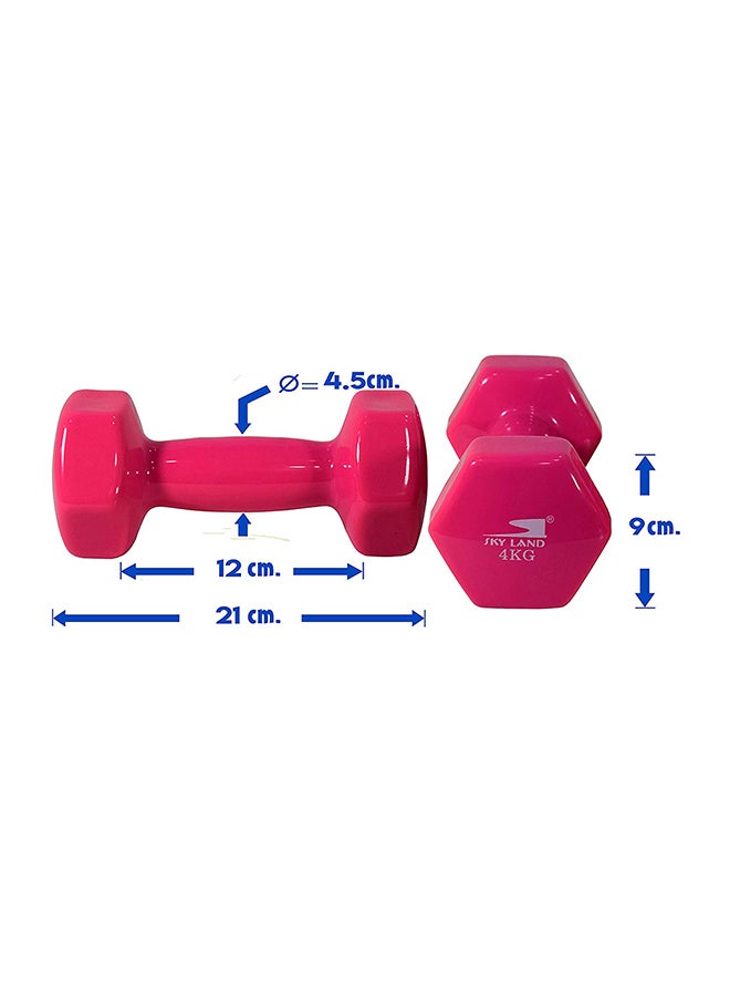 2-Piece Adult Deluxe Vinyl Dumbbells Set 4kg - v1583151048/N34409449A_4