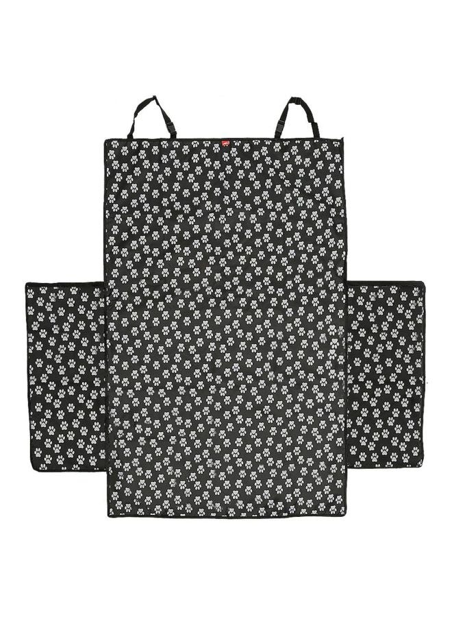 بيوينتي غطاء للمقعد الخلفي للسيارة بنقشة آثار أقدام كلب أسود/بنفسجي - Image 1