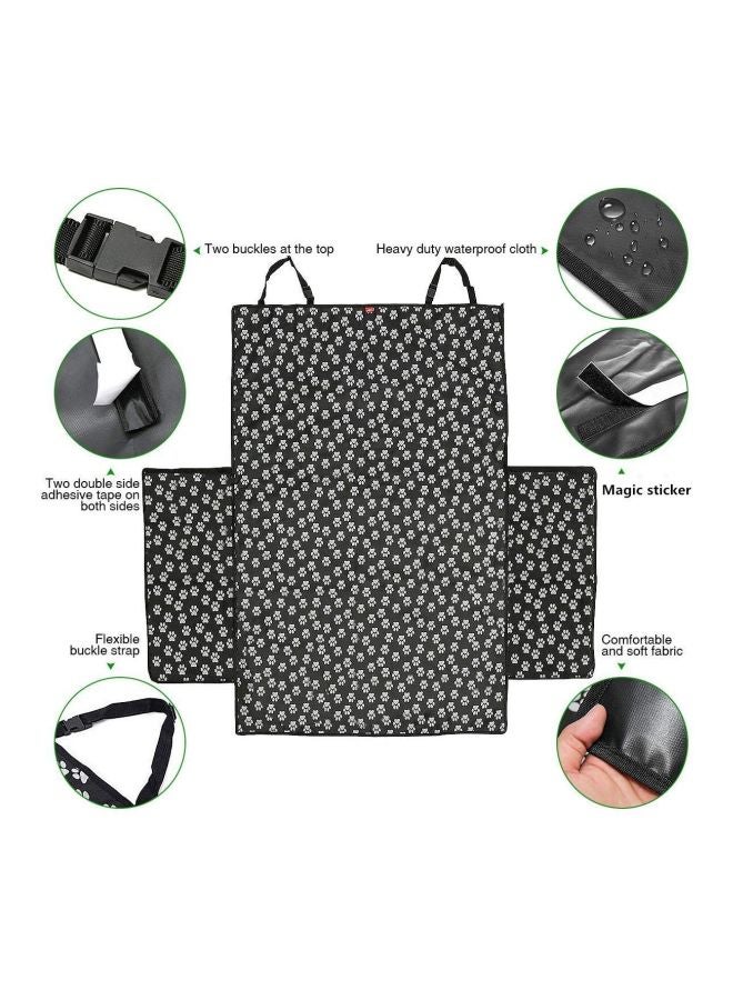 بيوينتي غطاء للمقعد الخلفي للسيارة بنقشة آثار أقدام كلب أسود/بنفسجي - Image 3