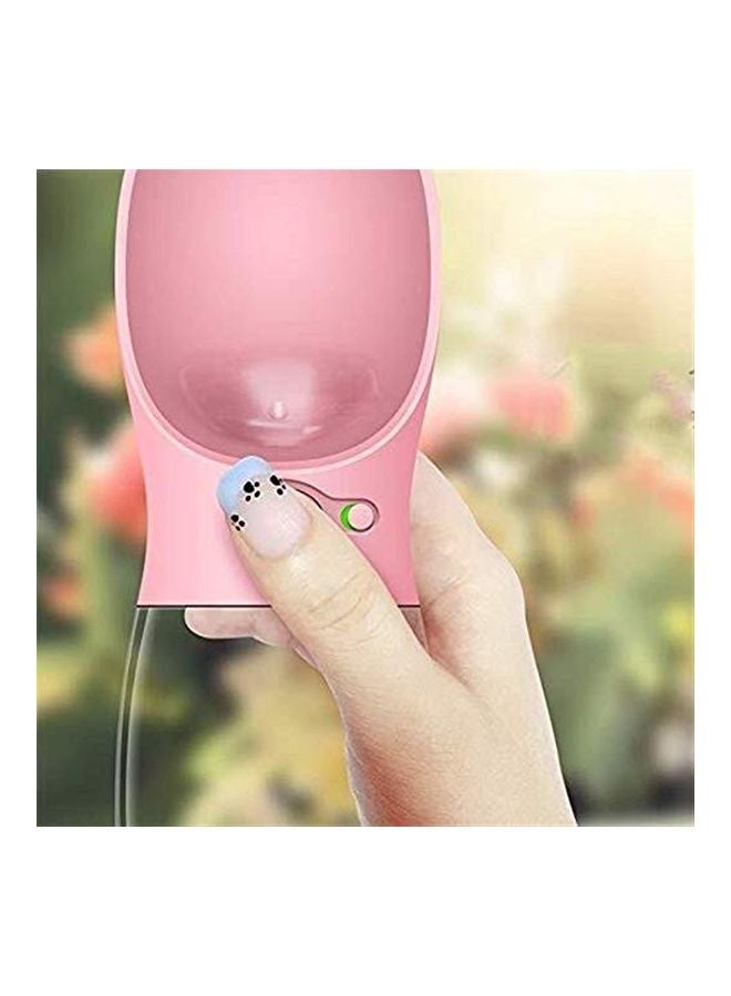 بيوينتي زجاجة مياه قابلة للنقل للحيوانات الأليفة الوردي/الشفاف 350ملليلتر - Image 3