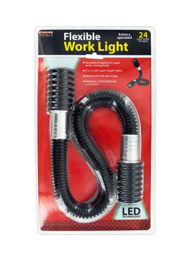 Kole Imports Double Ended Flexible Work Light Black/Silver 