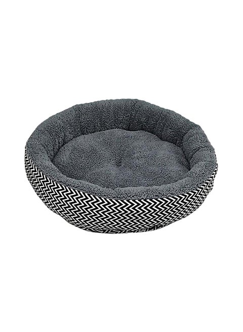 Fluffy Donut Cat Bed Grey 34x34x10centimeter