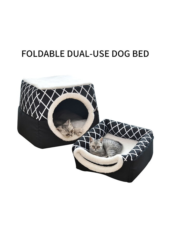 Beauenty - Footprint Sleeping House For Cat Black 35x33x30cm - Image 1