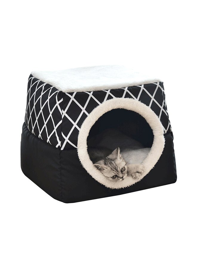 Beauenty - Footprint Sleeping House For Cat Black 35x33x30cm - Image 1