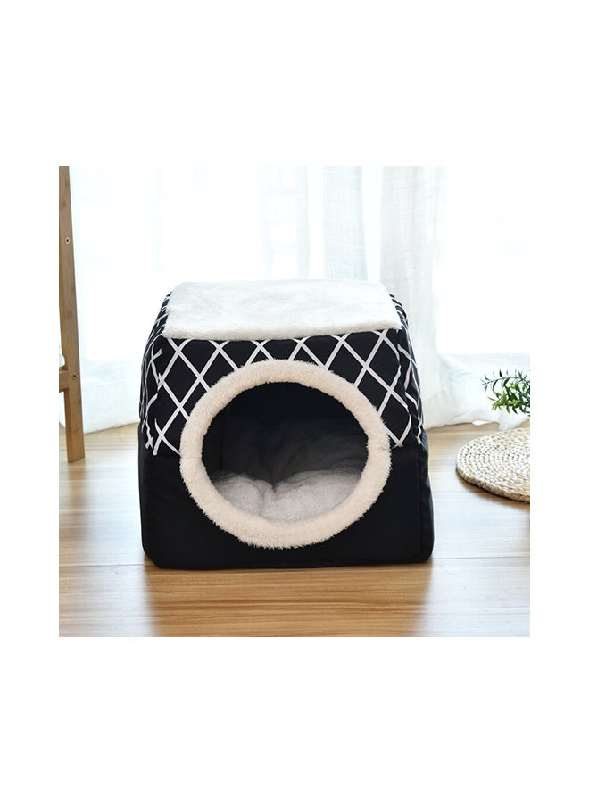 Footprint Sleeping House For Cat Black 35x33x30cm - v1583217251/N35245686A_3