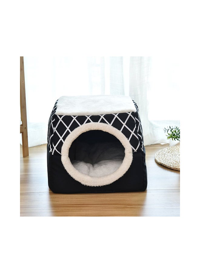 Beauenty - Footprint Sleeping House For Cat Black 35x33x30cm - Image 1