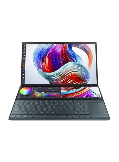 لابتوب زين بوك ديو UX481FL بشاشة 14 بوصة ومعالج كور i7/ ذاكرة رام سعة 16 جيجابايت/ محرك أقراص SSD سعة 1 تيرابايت/ بطاقة رسومات نيفيديا جي فورس MX250 سعة 2 جيجابايت أزرق سماوي