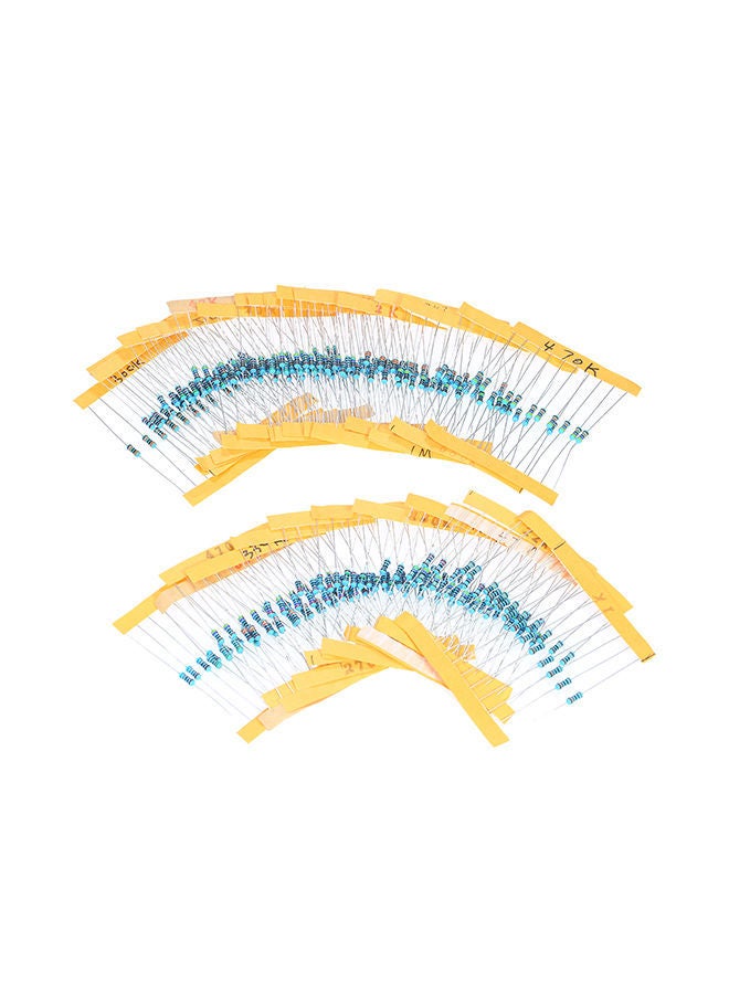 مجموعة متنوعة من المقاومات المعدنية مكونة من 300 قطعة أزرق/ أبيض 12x1.50x7.70Ø³Ù†ØªÙŠÙ…ØªØ± - Image 5