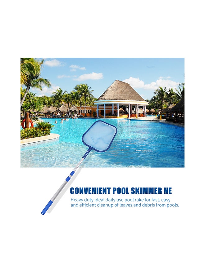 Generic - Telescopic Swimming Pool Leaf Rake Cleaning Skimmer Net Blue 48x3x29.5centimeter - Image 1