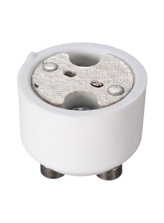 Generic - GU10 For MR16 Socket Base Lamp Light Adapter White 2.20x2.20x2.20centimeter - Image 1