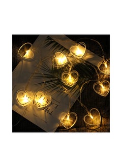 Generic 10 LEDs Heart Shape String Fairy Lights White 5.41feet  - Image 2