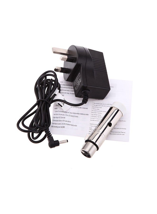 ماركة غير محددة جهاز استقبال XLR لاسلكي بإضاءة LED فضي 14.5x4.5x10.5سم  - Image 5