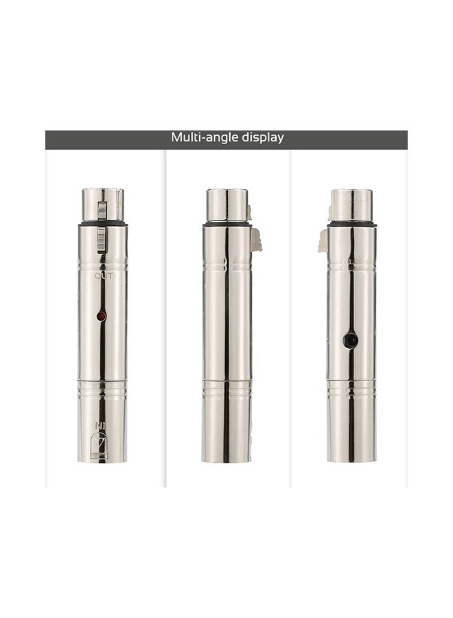 ماركة غير محددة مكرر بصري XLR يتحكم بالضوء من 3 دبابيس فضي 1.9x10x1.1سم  - Image 2