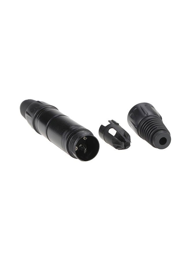 Generic 3-Pin XLR Light Signal Connection Adapter Black 7x2x4centimeter  - Image 4