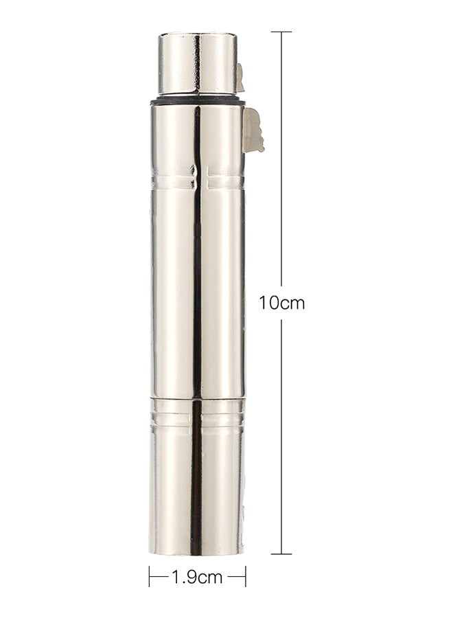 ماركة غير محددة مكرر بصري XLR يتحكم بالضوء من 3 دبابيس فضي 1.9x10x1.1سم  - Image 4
