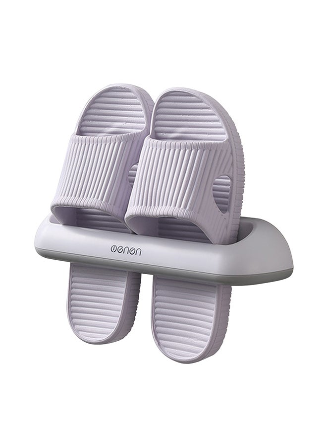 Wall Mounted Bathroom Slippers Rack Grey 28.5 x 6 x 7centimeter 
