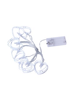 Generic 10 LEDs Heart Shape String Fairy Lights White 5.41feet  - Image 1