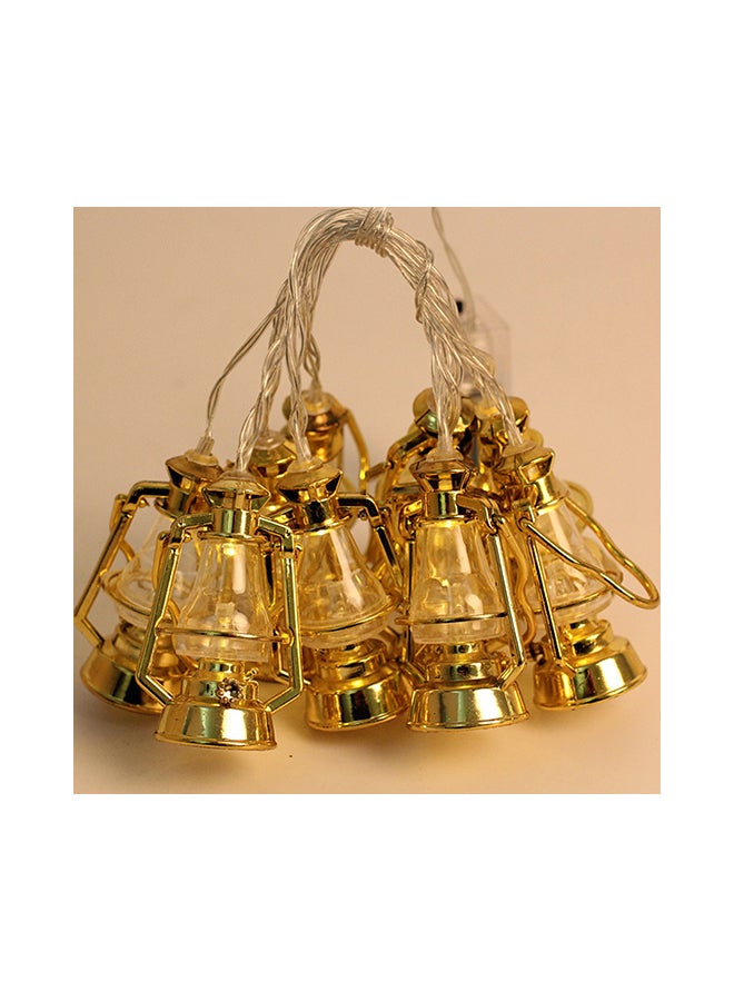 Generic - 10 LEDs Egg Shape String Fairy Lights Gold 5.41feet - Image 1