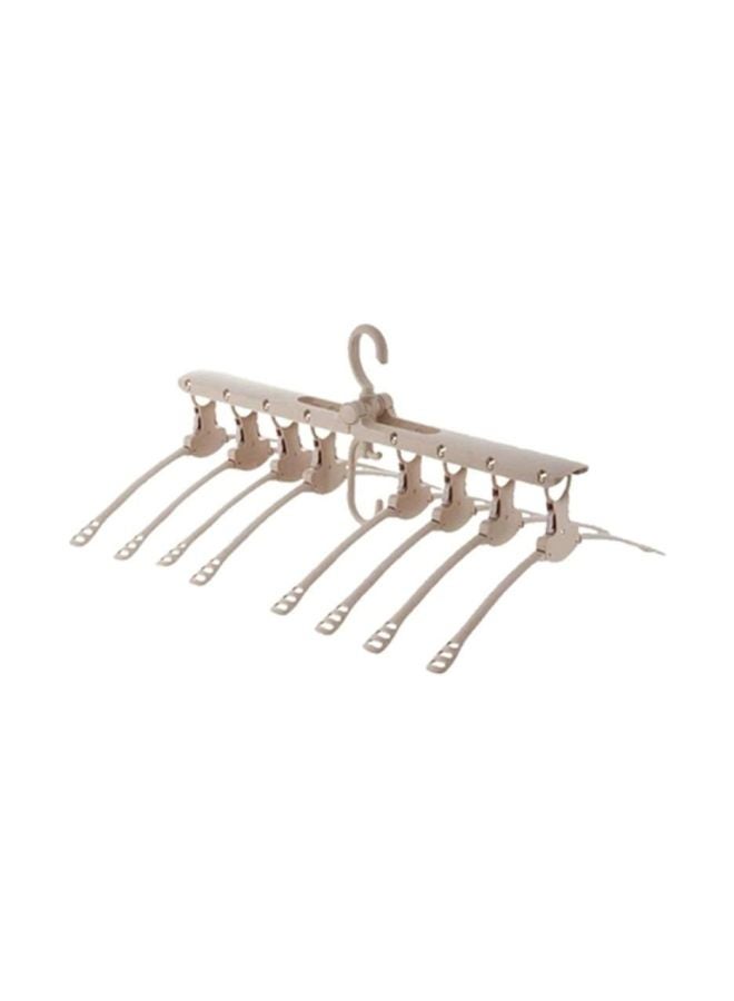 8-In-1 Foldable Hanger Organizer Beige - Image 1