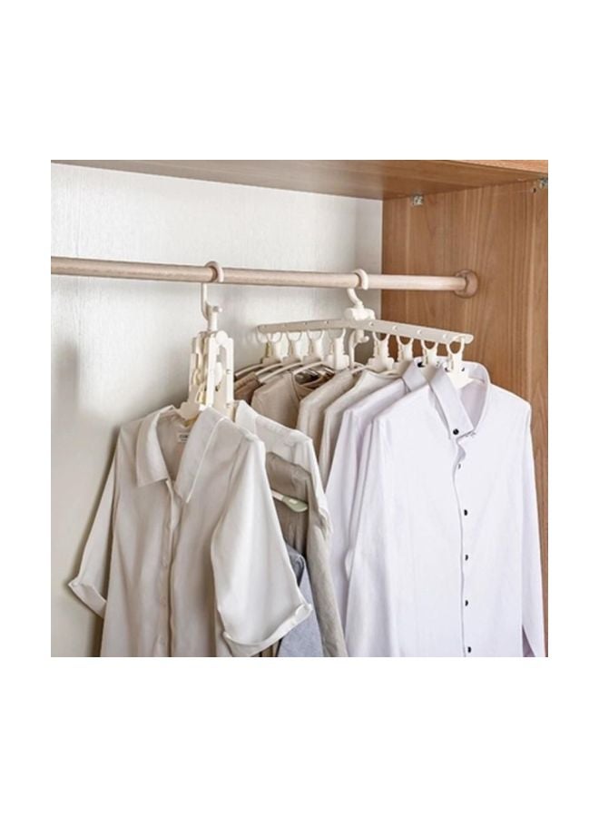 8-In-1 Foldable Hanger Organizer Beige - Image 2