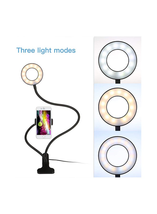 Controllable Selfie Ring Light With Clamp Black - Image 5