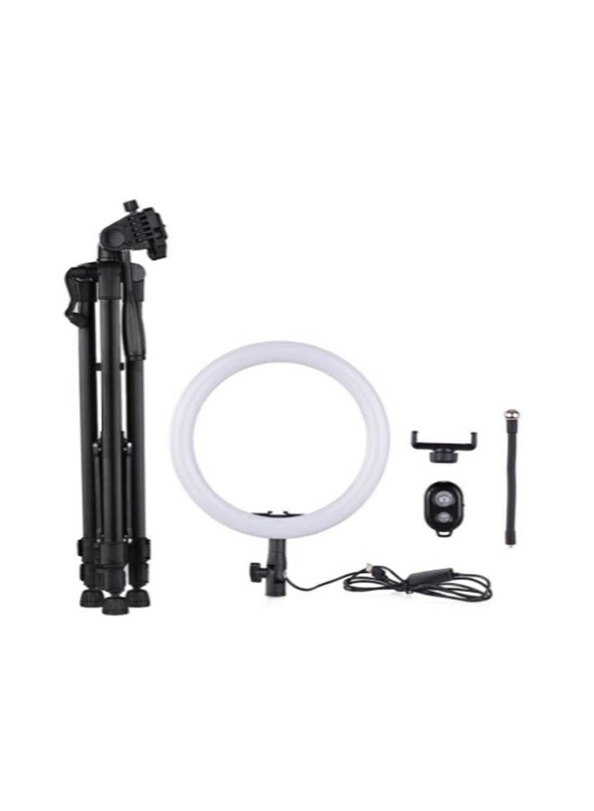 Generic Dimmable LED Ring Light With Tripod Stand White/Black  - Image 2