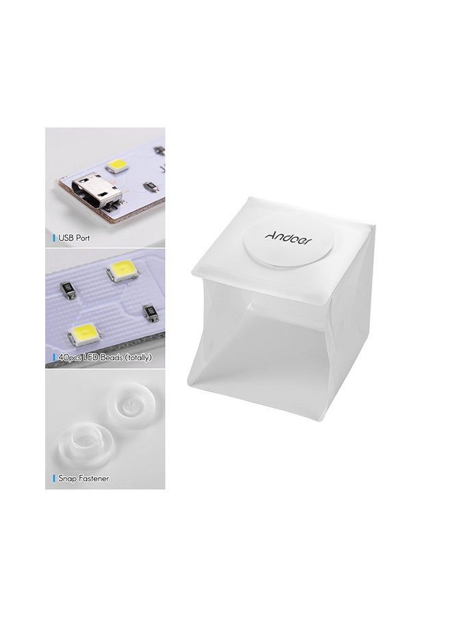 ANDOER 7-Piece Mini Folding Photography Studio Softbox With Backdrops Set Multicolour  - Image 3