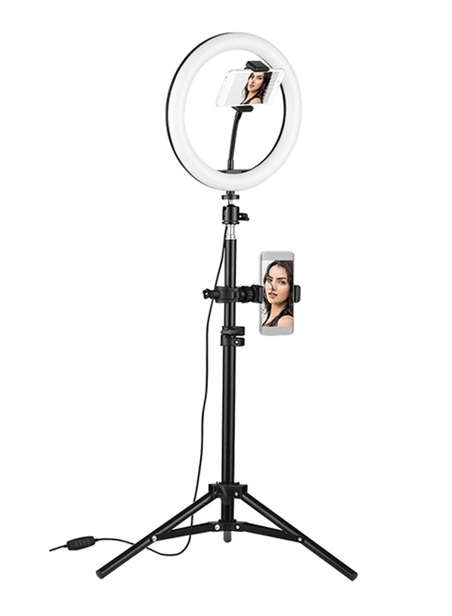 Generic - LED Video Ring Light Lamp With Light Stand Black - Image 1