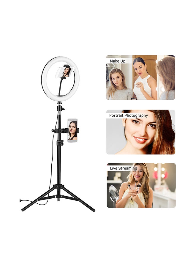 Generic - LED Video Ring Light Lamp With Light Stand Black - Image 1