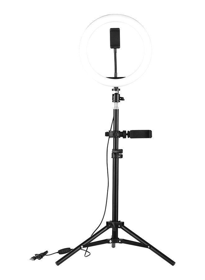Generic - LED Video Ring Light Lamp With Light Stand Black - Image 1