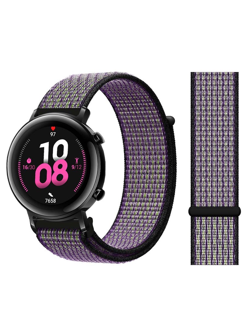 Perfii Nylon Loop Replacement Band 20mm For Huawei Watch GT 2 42mm Desert Sand 