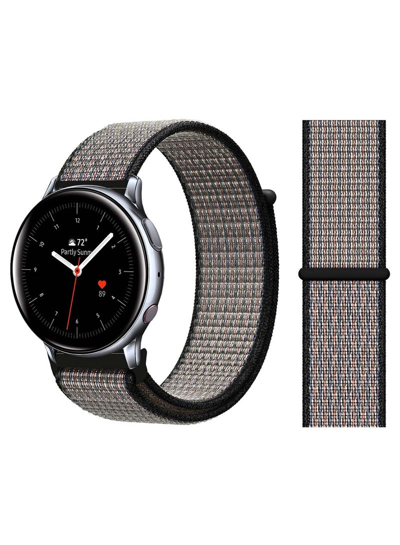 Perfii Nylon Loop Replacement Band 20mm For Samsung Active 2 40/44mm Royal Pulse 