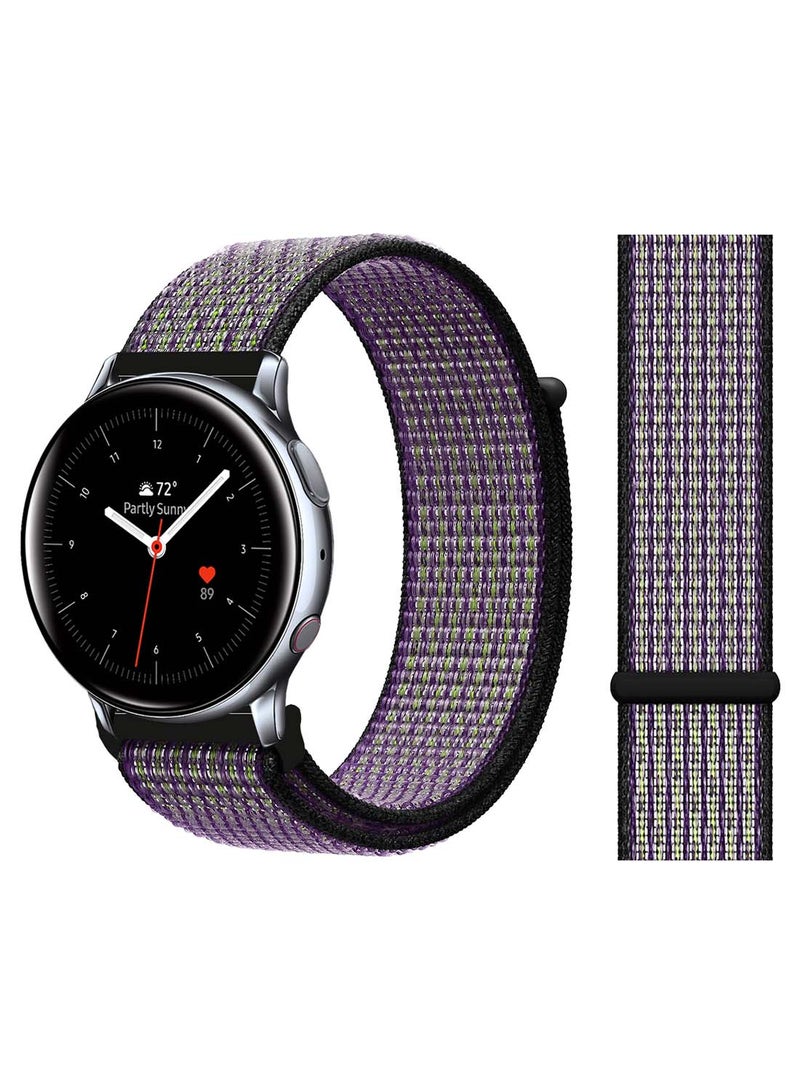 Perfii Nylon Loop Replacement Band 20mm For Samsung Active 2 40/44mm Desert Sand