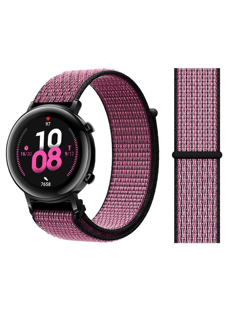 بيرفيي سوار بديل نايلون بحلقة مقاس 20 مم لساعة هواوي GT2 مقاس 42 مم ترو بيري